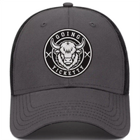 Going Yicketty trucker hat in charcoal, front view