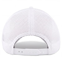 Adjustable closure on Outfield Assist Armory low profile trucker hat in white