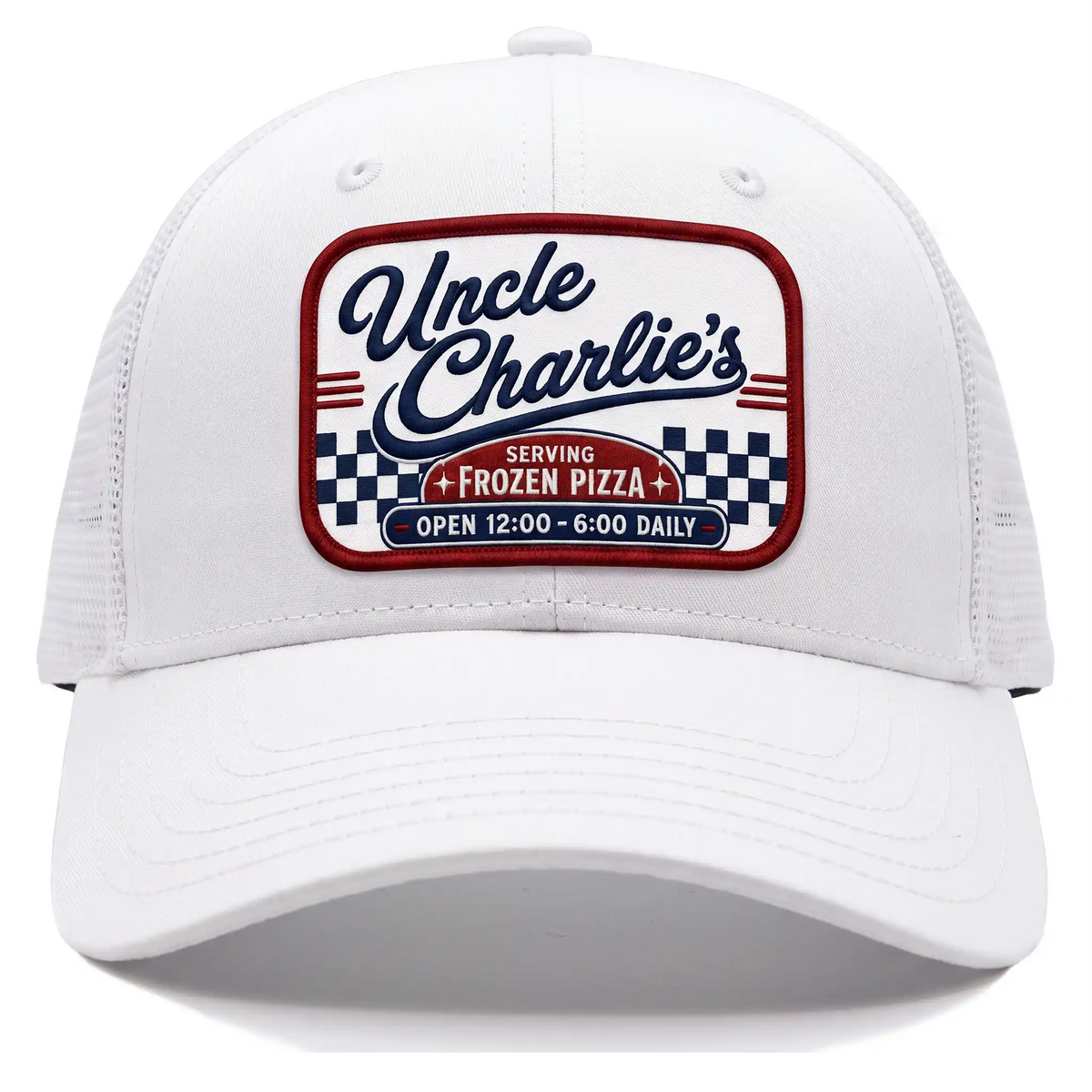 Uncle Charlie baseball hat in white, front view